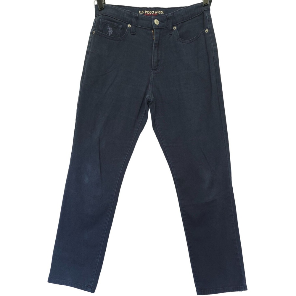 U.S. Polo Assn. Womens Dark Blue Denim Jeans Size 14
